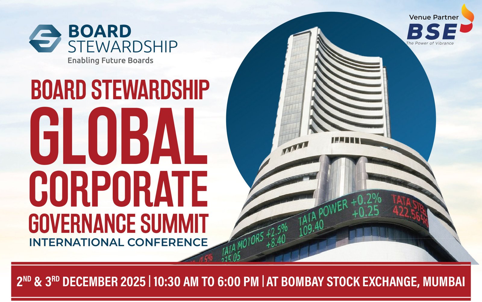 Board Stewardship Global Corporate Governance Summit, BSE, Mumbai