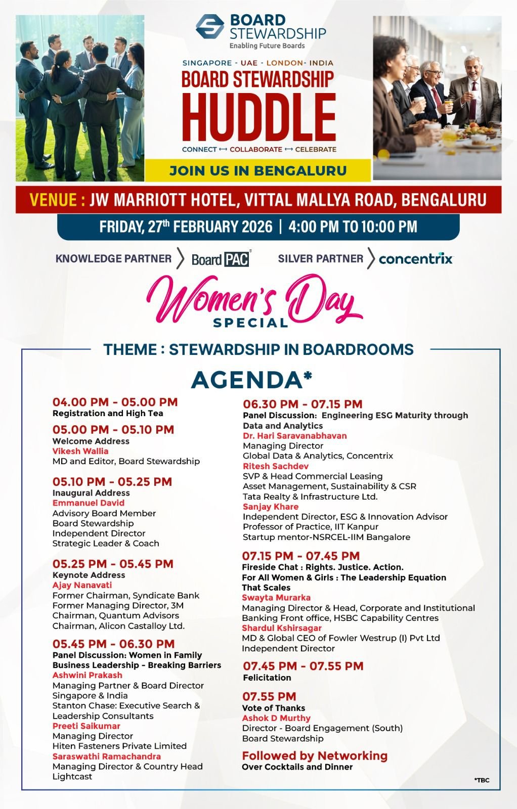 Bengaluru huddle agenda