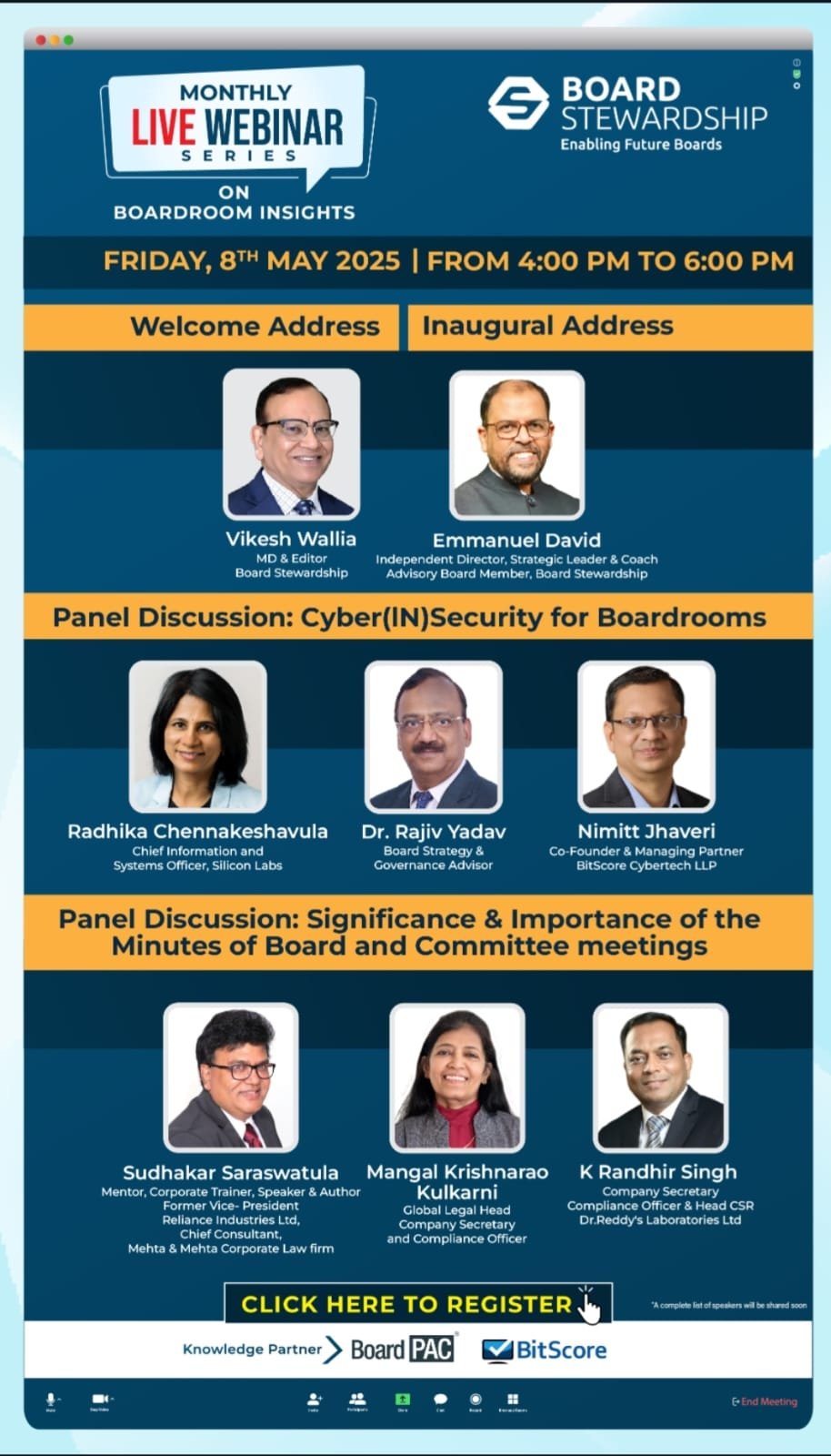 8 May Webinar