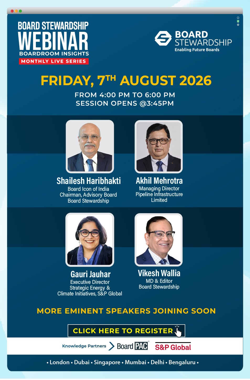 Webinar 7th August
